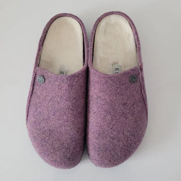 LIKE NEW! Birkenstock Zermatt Shearling Slippers in Mauve-Size 41 - Picture 1 of 10